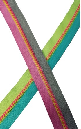 Customized alphabet plastic zipper
